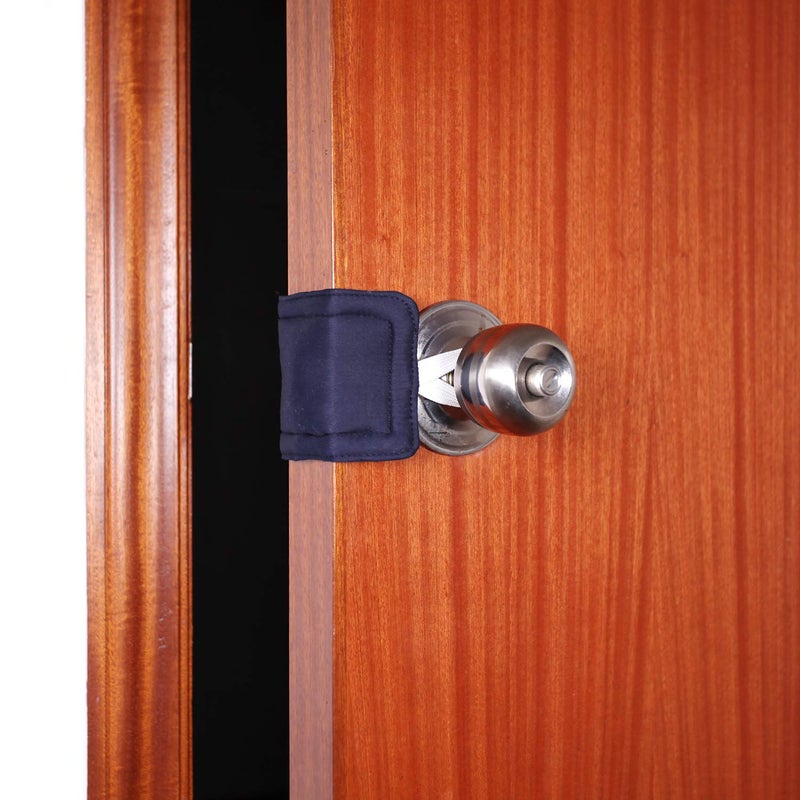 ICObuty Door Silencer Door Jammer Door Closer Cushion Nursery Door Silencer Door Latch Cover 3 Pack for Noise Reducing Quiet Doors Baby Toddler Safety 3.25 x 5.5 Inch (New Navy Blue) - Image 3